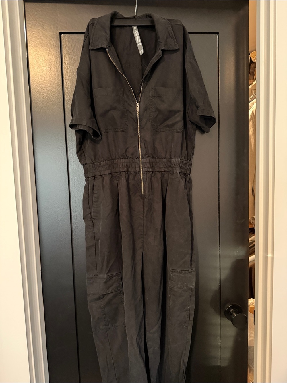Vuori Black cargo  jumpsuit
